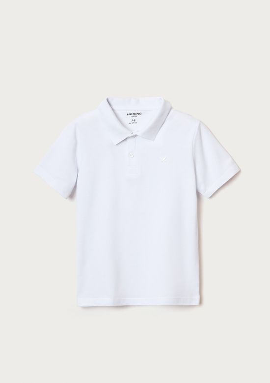 Foto do produto: Camisa Polo Infantil Menino Manga Curta Em Piquet - Branco