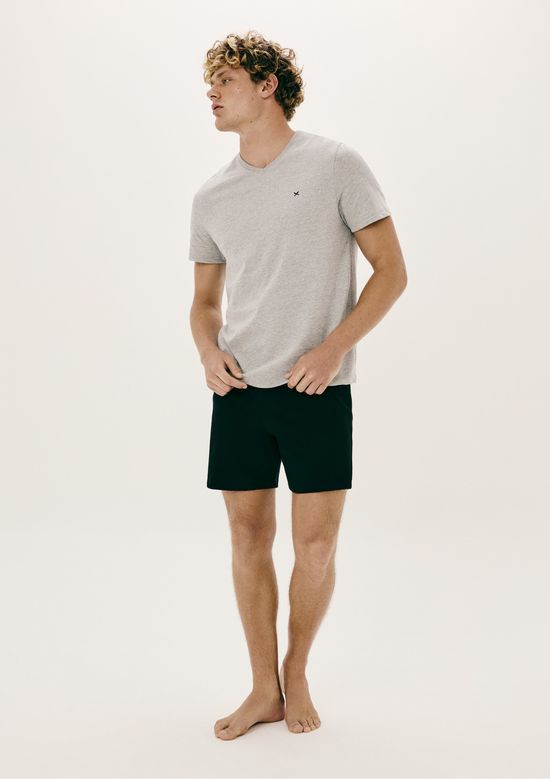 Foto do produto: Pijama Masculino Curto Com Bordado - Cinza