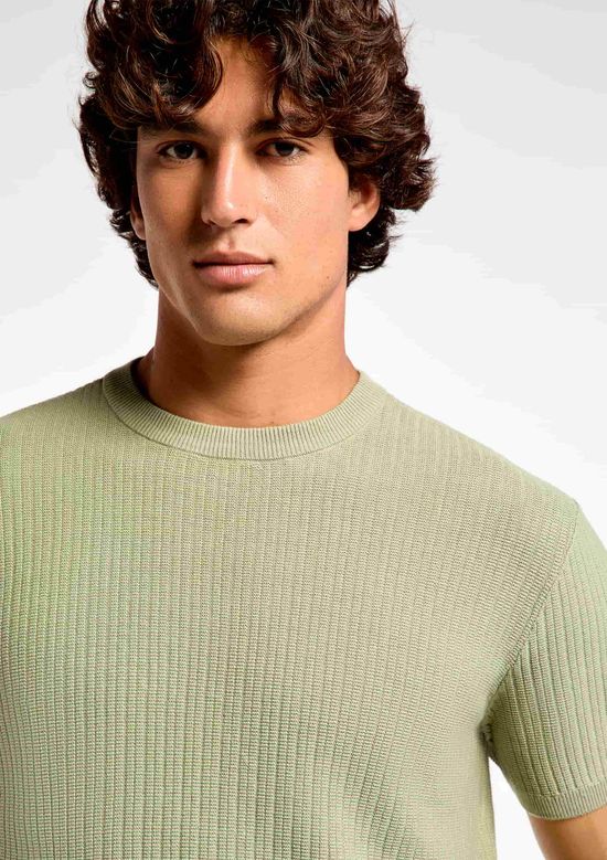 Foto do produto: Camiseta Masculina Tricô Manga Curta - Verde