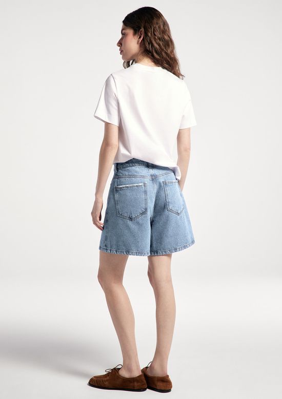 Foto do produto: Shorts Jeans Feminino Cintura Alta - Azul