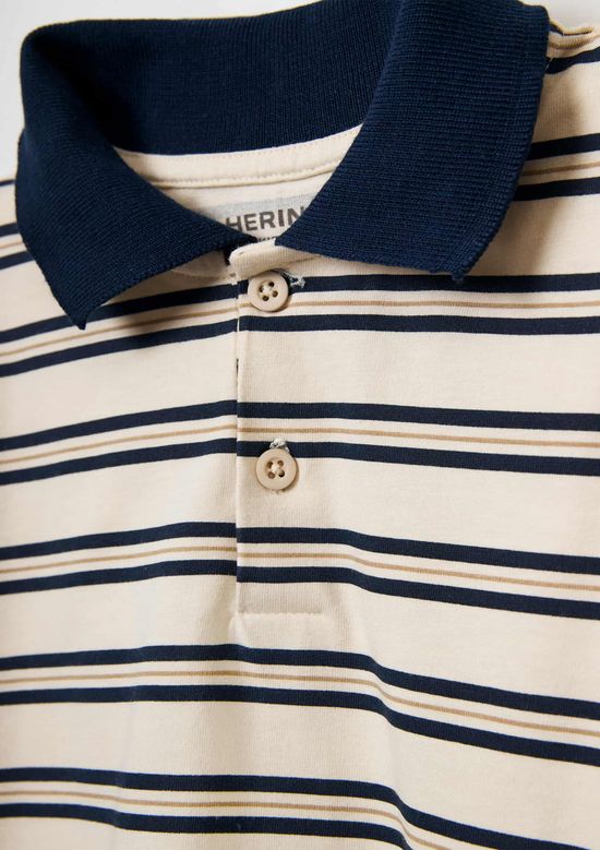 Foto do produto: Camisa Polo Infantil Menino Comfort Listrada - Azul