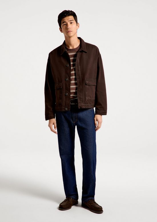 Foto do produto: Jaqueta Masculina Em Sarja - Marrom