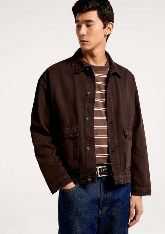 Foto do produto: Jaqueta Masculina Em Sarja - Marrom