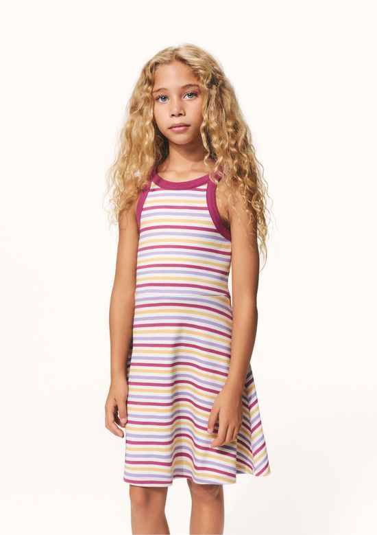 Foto do produto: Vestido Infantil Curto Em Ribana Canelada - Rosa