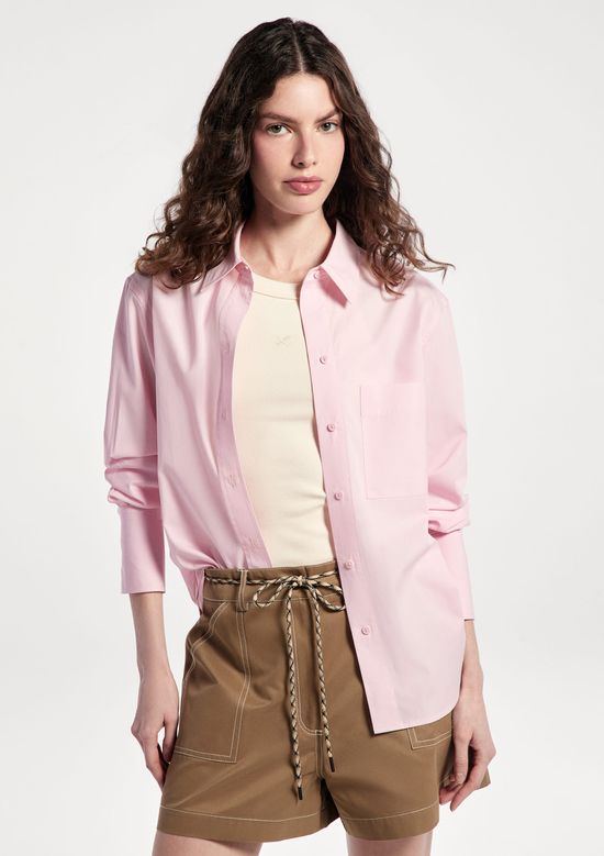 Foto do produto: Camisa Feminina Manga Longa Em Algodão - Rosa