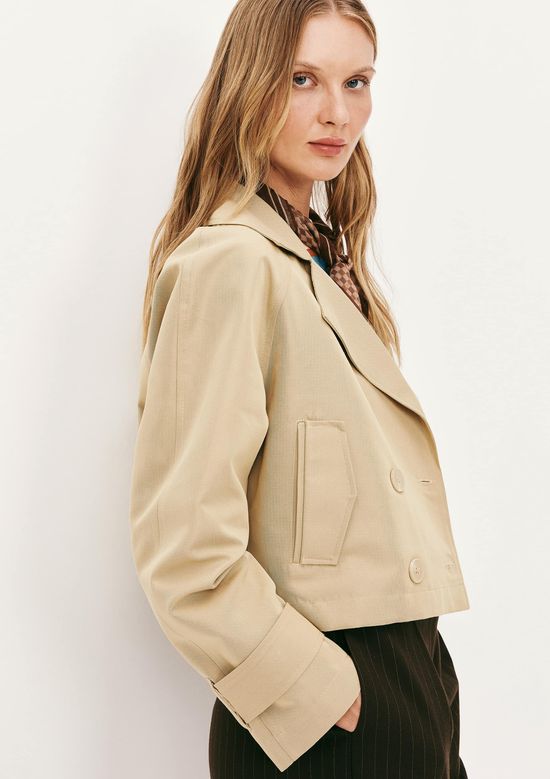 Foto do produto: Trench Coat Feminino Curto - Bege
