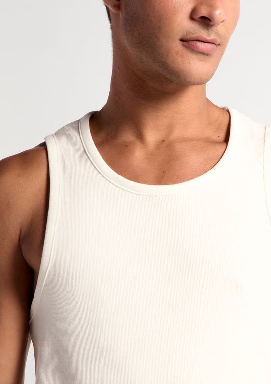 Foto do produto: Regata Masculina Regular Em Ribana Canelada - Off white