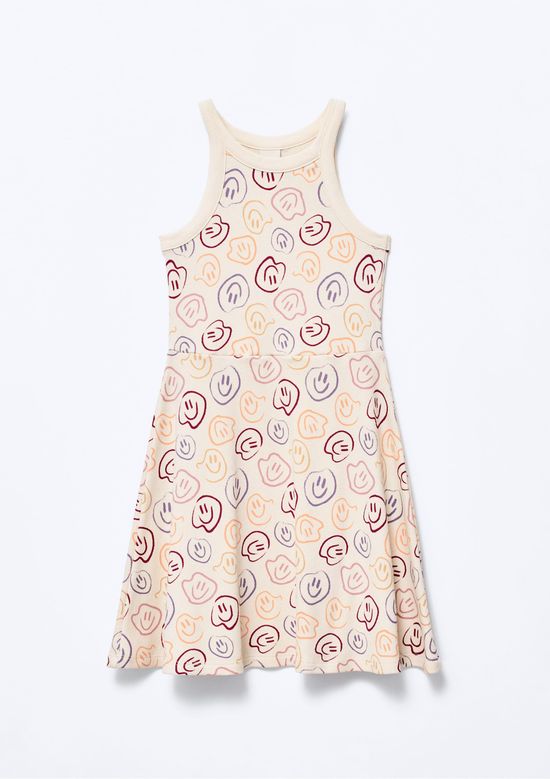 Foto do produto: Vestido Infantil Curto Em Ribana Canelada - Creme