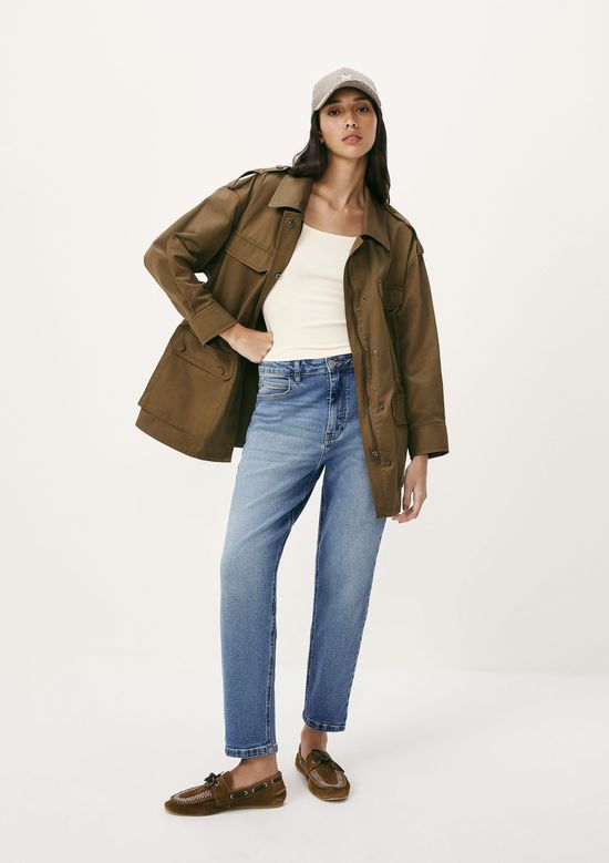 Foto do produto: Regata Feminina Decote Quadrado Em Ribana - Creme