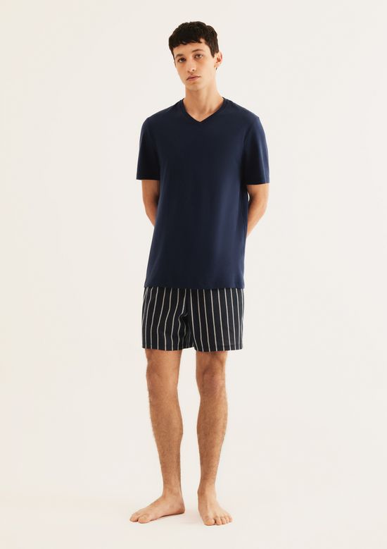 Foto do produto: Pijama Curto Masculino Com Samba Canção - Azul