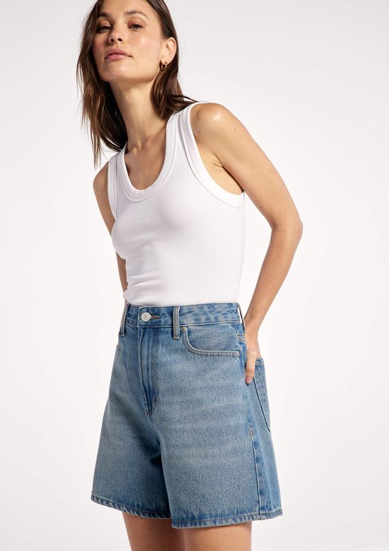 Foto do produto: Shorts Jeans Feminino Cintura Alta - Azul