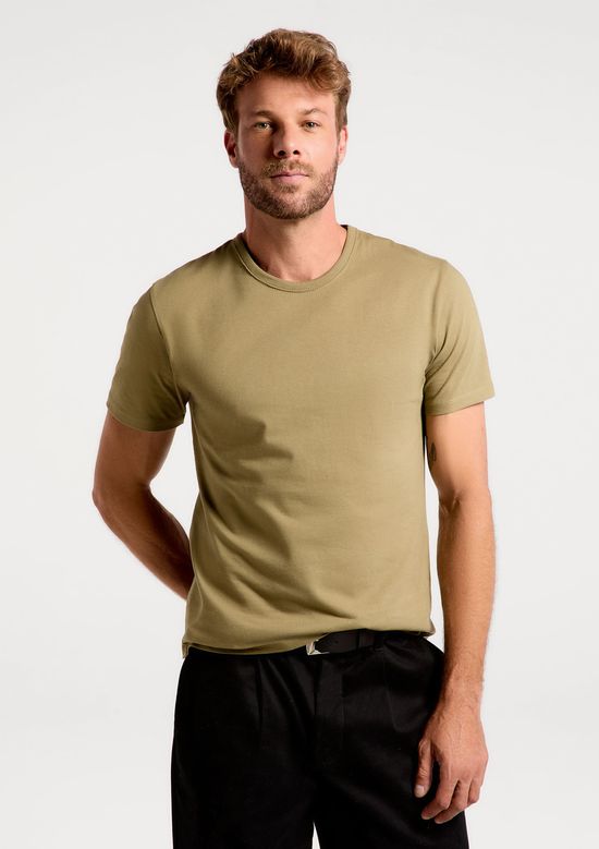 Foto do produto: Camiseta Básica Masculina Manga Curta Slim - Verde