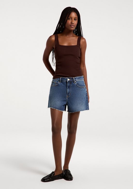 Foto do produto: Shorts Jeans Feminino Cintura Média - Azul