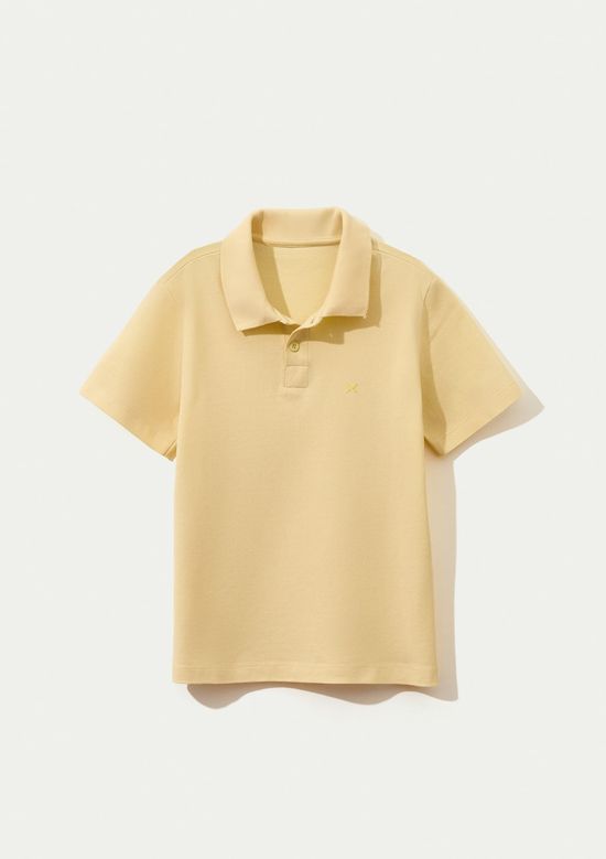 Foto do produto: Camisa Polo Infantil Menino Manga Curta Em Piquet - Amarelo