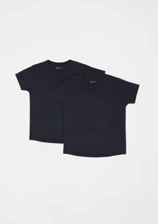 Foto do produto: Kit 2 Camisetas Esportivas Básicas Feminina Easy Care - Preto