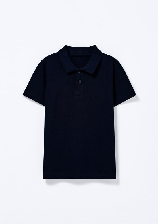 Foto do produto: Camisa Polo Infantil Menino Manga Curta Em Piquet - Azul