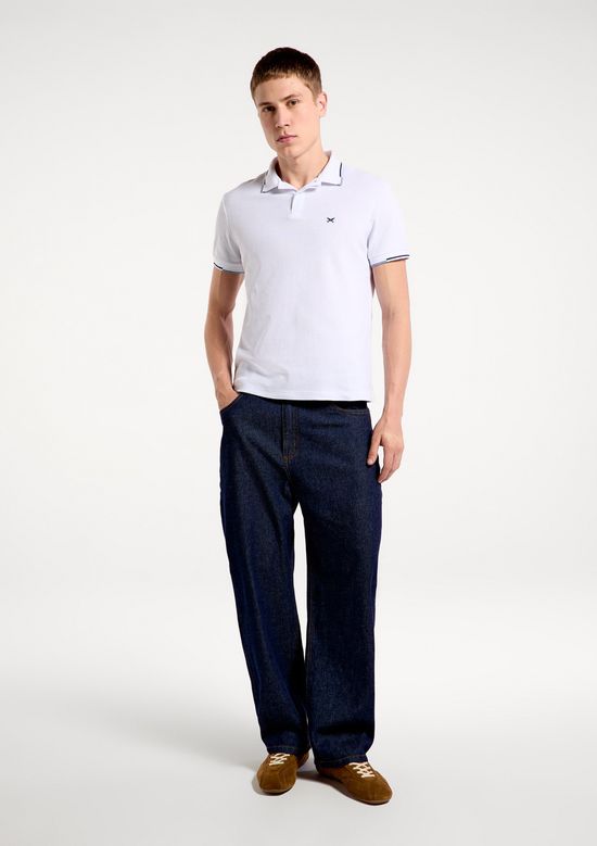 Foto do produto: Camisa Polo Masculina Manga Curta Com Bordado - Off white