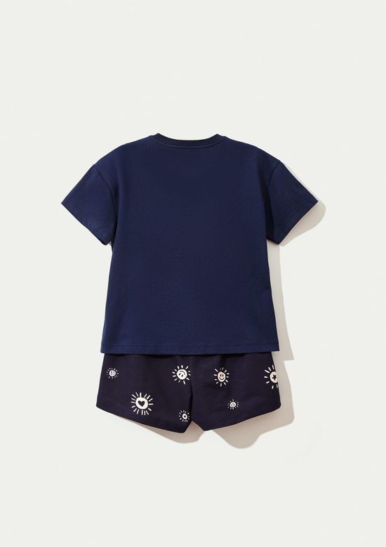 Foto do produto: Conjunto Infantil Menina Curto Estampado - Azul