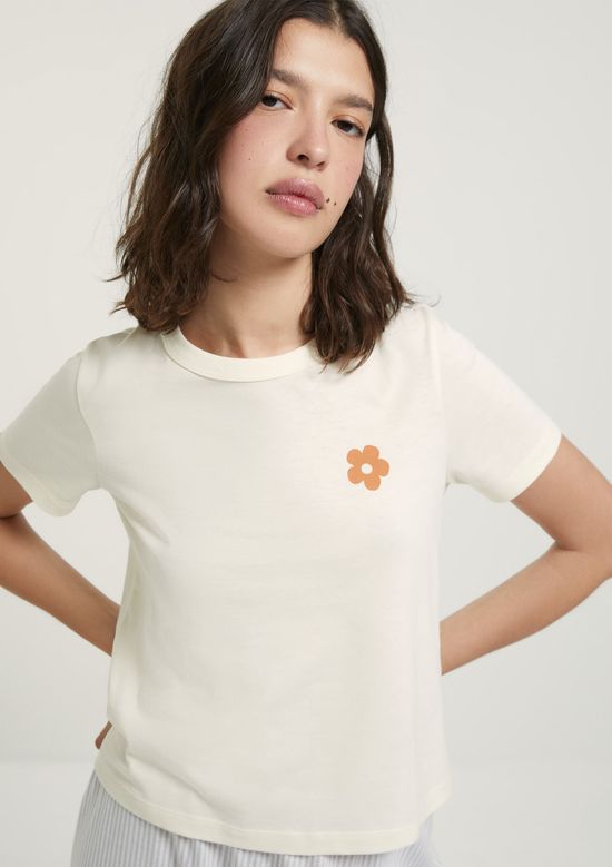 Foto do produto: Pijama Longo Feminino Estampado - Creme