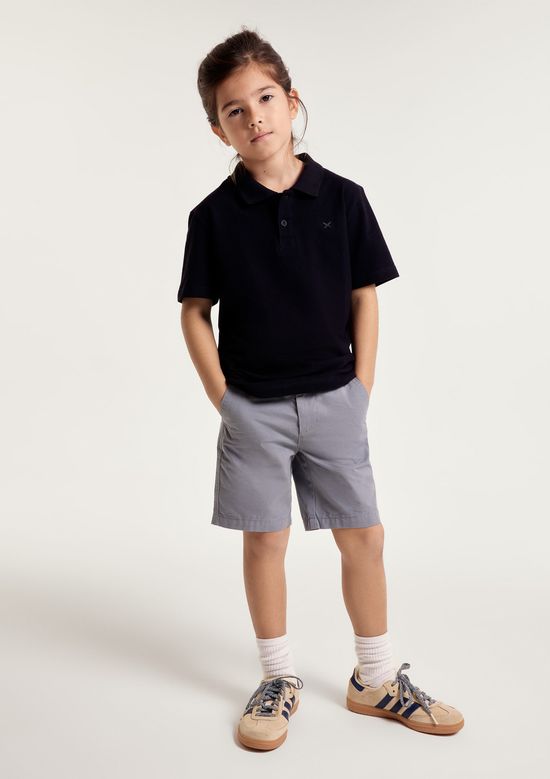 Foto do produto: Camisa Polo Infantil Menino Manga Curta Em Piquet - Preto
