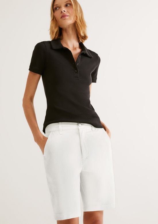 Foto do produto: Bermuda Feminina Reta Em Sarja - Branco