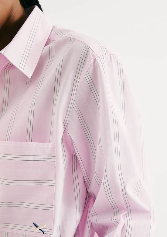 Foto do produto: Camisa Feminina Fio Tinto Oversized - Rosa