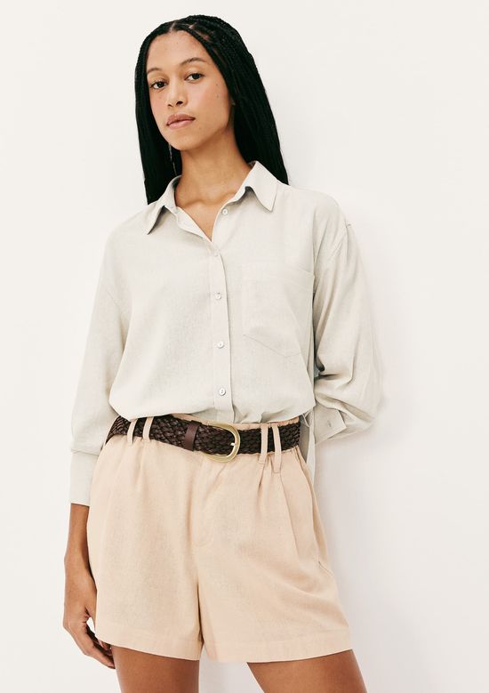 Foto do produto: Camisa Feminina Manga Longa Oversized - Off white
