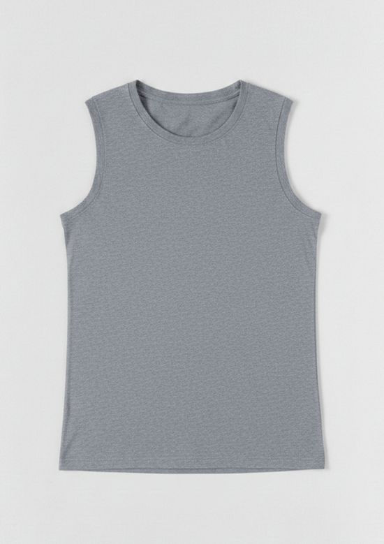 Foto do produto: Regata Feminina Alças Médias Mescla - Cinza