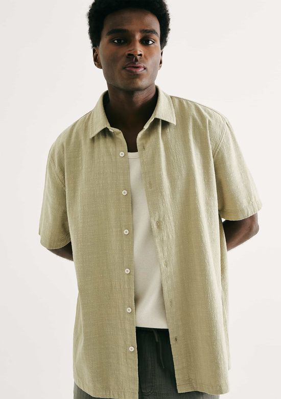 Foto do produto: Camisa Masculina Manga Curta Em Algodão - Verde