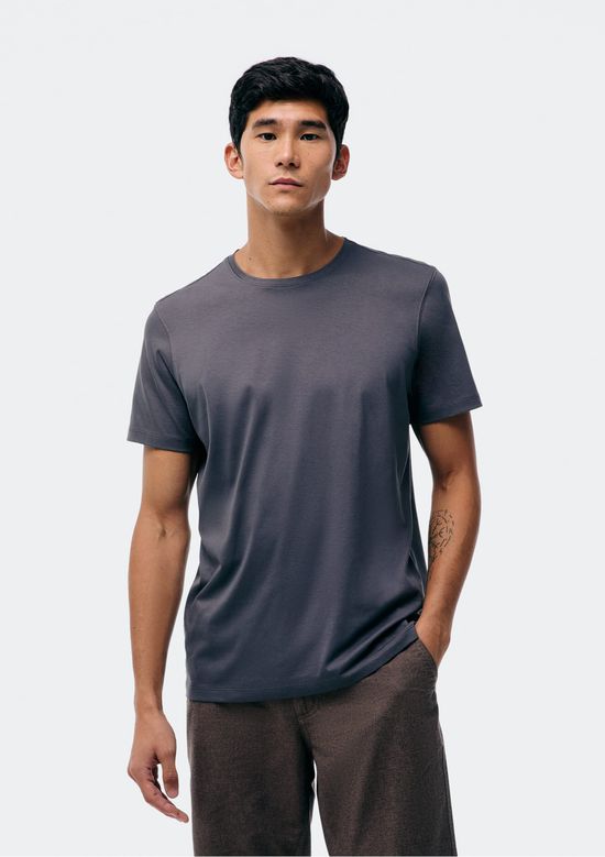 Foto do produto: Camiseta Básica Masculina Manga Curta Pima - Cinza