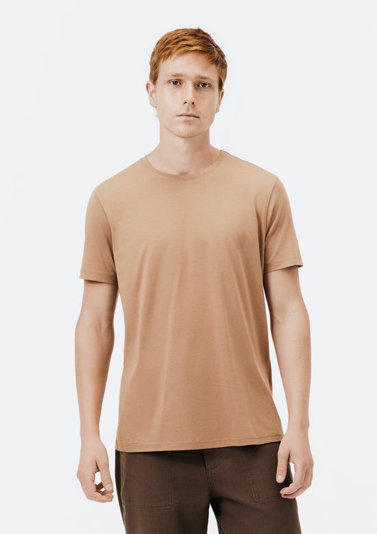 Foto do produto: Camiseta Básica Masculina Manga Curta Pima - Bege