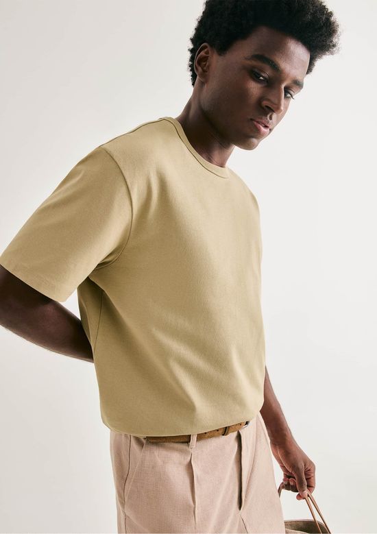 Foto do produto: Camiseta Básica Masculina Areia Em Algodão Peruano - Verde