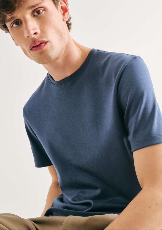 Foto do produto: Camiseta Masculina Manga Curta Super Cotton Pima - Azul