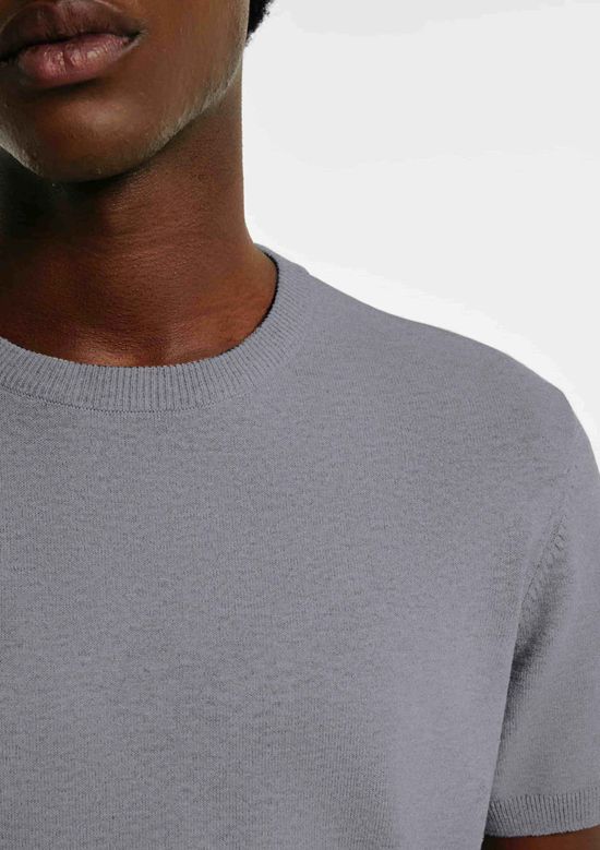 Foto do produto: Camiseta Masculina Tricô Manga Curta - Cinza