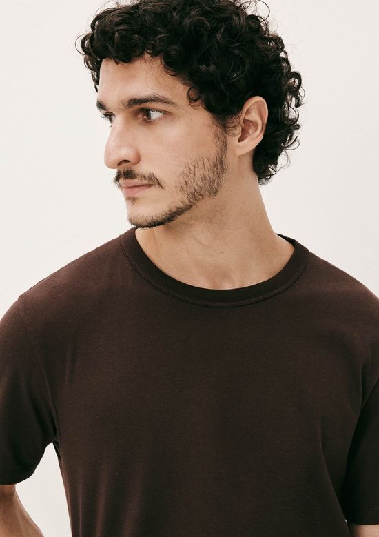 Foto do produto: Camiseta Básica Masculina Areia Em Algodão Peruano - Marrom
