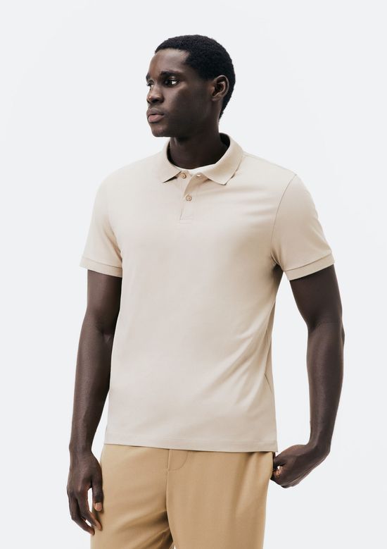 Foto do produto: Camisa Polo Básica Masculina Manga Curta Pima - Bege