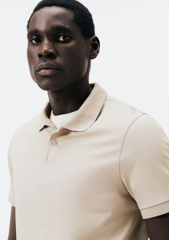 Foto do produto: Camisa Polo Básica Masculina Manga Curta Pima - Bege