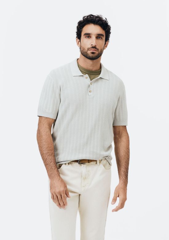 Foto do produto: Polo Masculina em Tricô Texturizado - Off white