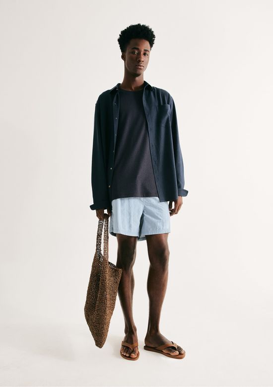 Foto do produto: Shorts De Banho Masculino Texturizado - Azul