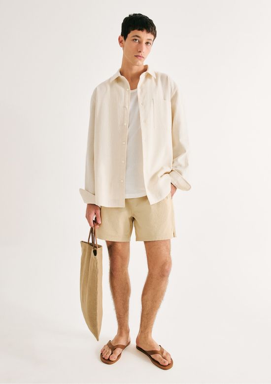 Foto do produto: Shorts De Banho Masculino Texturizado - Bege