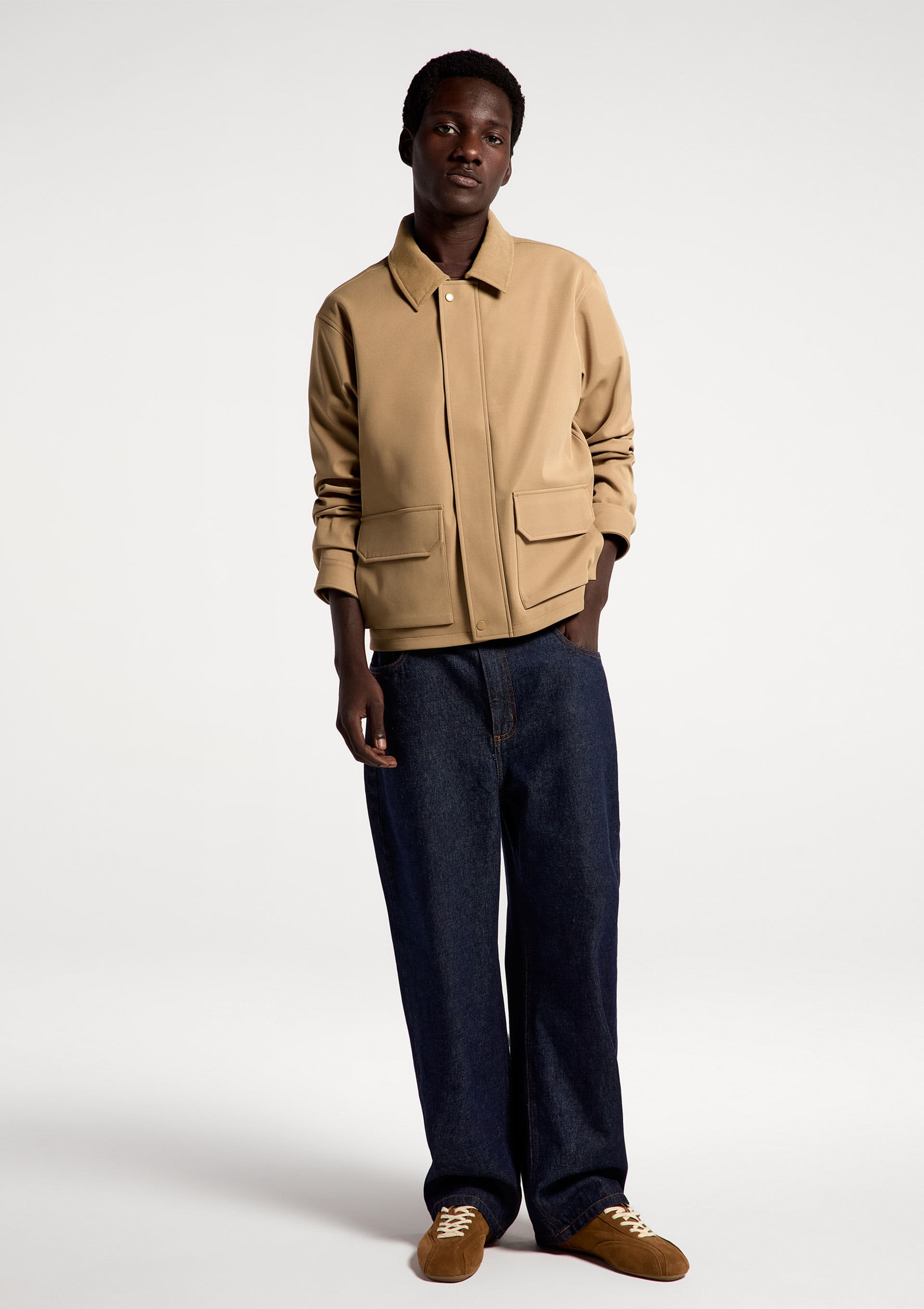 Jaqueta Masculina Gola Em Veludo - Caqui | Hering