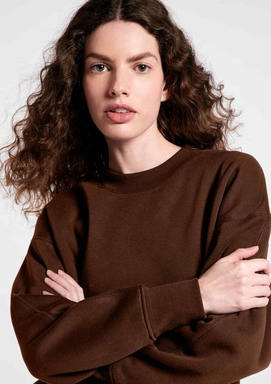 Foto do produto: Blusão Feminino Em Moletom - Marrom