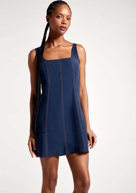 Foto do produto: Vestido Curto Em Peach Touch - Azul
