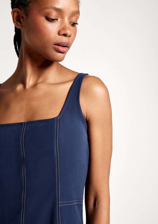 Foto do produto: Vestido Curto Em Peach Touch - Azul