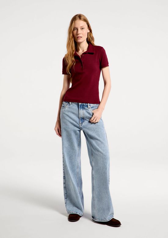 Foto do produto: Polo Feminina Em Ribana Ultra Soft - Vinho