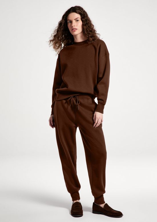 Foto do produto: Calça Feminina Jogger Em Moletom - Marrom