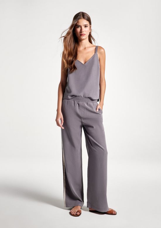 Foto do produto: Calça Feminina Peach Touch Cintura Média - Cinza