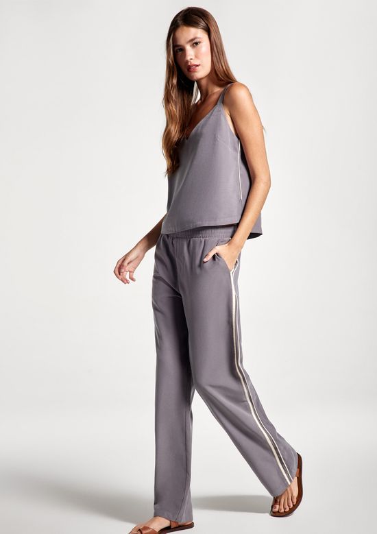 Foto do produto: Calça Feminina Peach Touch Cintura Média - Cinza