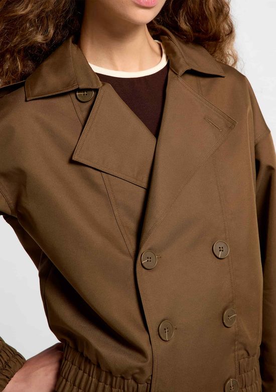 Foto do produto: Casaco Trench Coat Feminino Box Empapelado - Verde