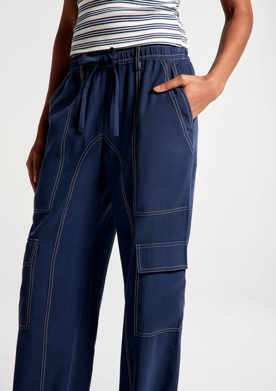 Foto do produto: Calça Feminina Cargo Peach Touch - Azul